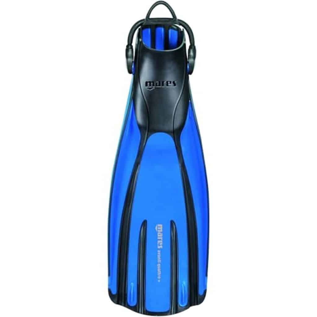 Test : palmes Mares avanti quattro+ sangle unisexe bleu