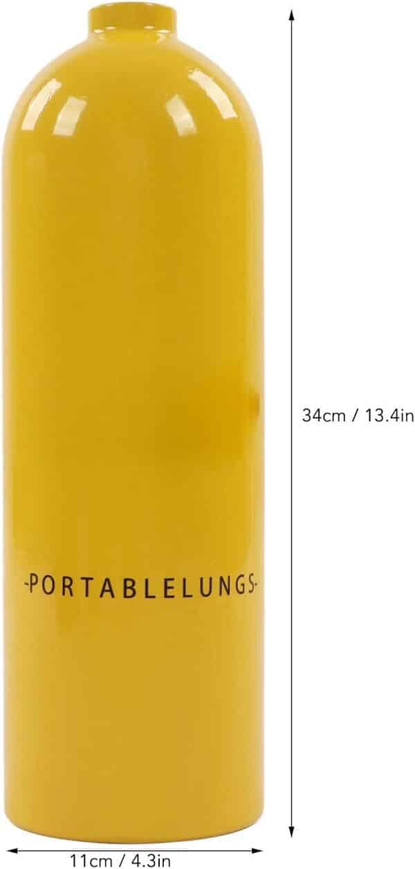 DIDEEP 2L Réservoir de Plongée équipement de Plongée Double Bretelles Kit de Cylindre de Plongée sous-Marine pour la Respiration sous-Marine (Point Noir de Bouteille