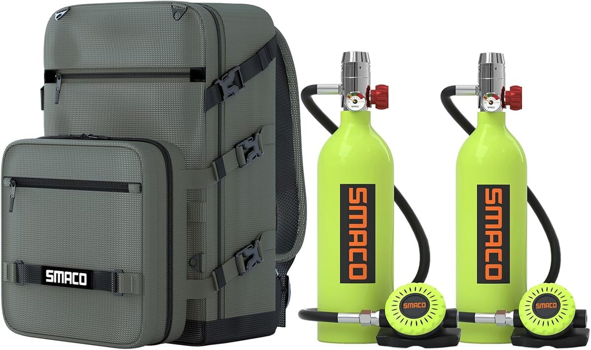 Test : smaco mini bouteille de plongée 1L, performance en eau peu profonde