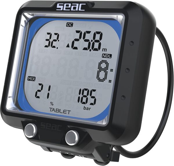 SEAC Tablet Ordinateur de Plongée avec Bluetooth Intégré, Gestion jusqu'à 3 Mélanges, Grand Écran, Connexion sans Fil avec Un Maximum de 3 Transmetteurs Mixte
