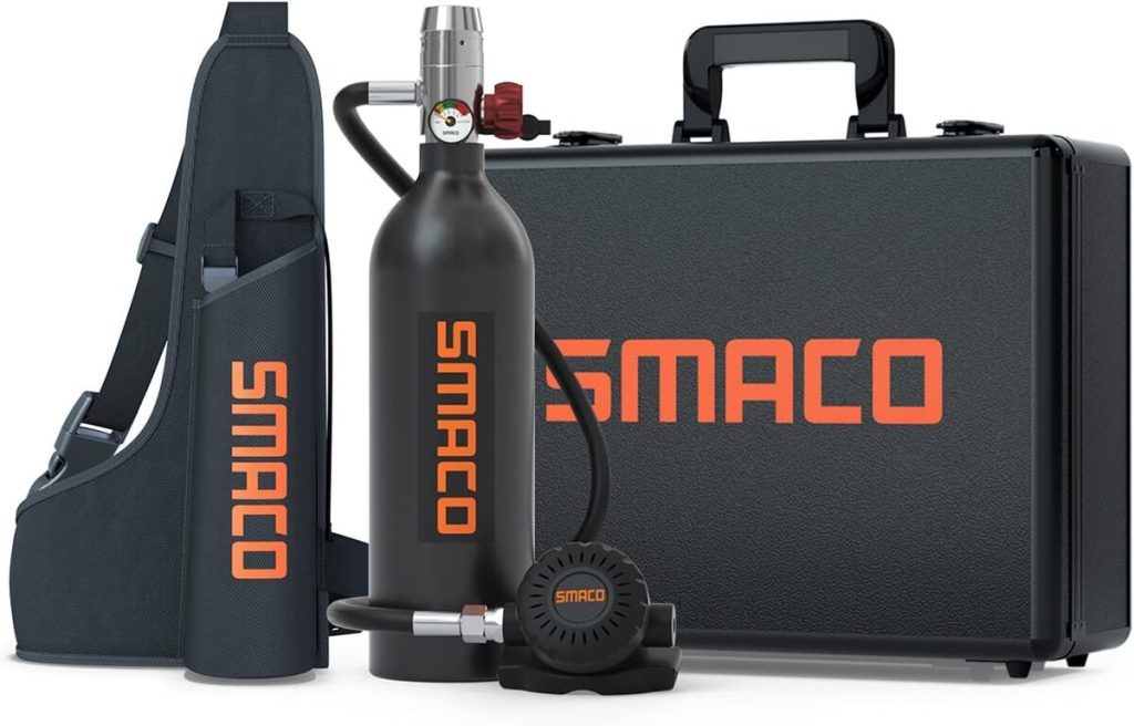 Test : kit smaco mini bouteille de plongée 1L, 20 min d'autonomie