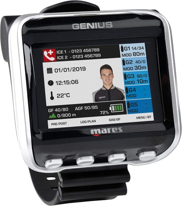 Mares – Genius – Ordinateur de plongée – Avec émetteur LED