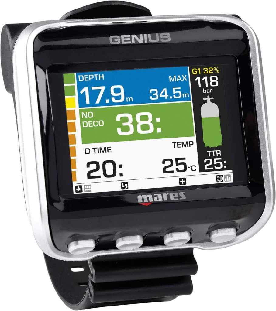 Test de l'ordinateur de plongée Mares Genius avec émetteur LED