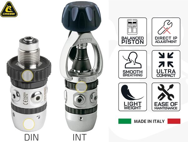 Cressi Set Detendeur Plongee Compact AC2 + Octopus