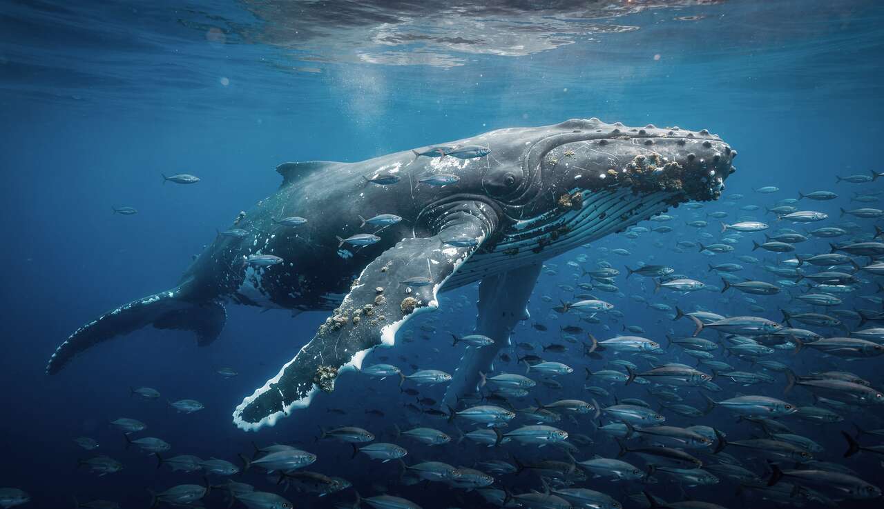 Alimentation des baleines : de petits organismes marins