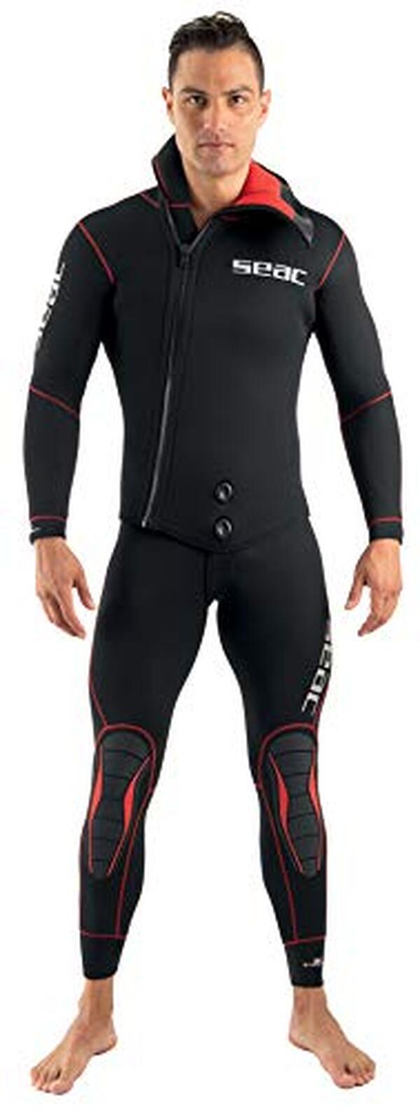 Test de la combinaison néoprène seac privilege flex 5 mm: confort, qualité et performance sous l'eau avec sa veste cagoule intégrée.