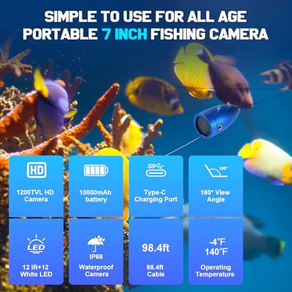 Découvrez comment notre caméra sous-marine grand angle IP65 1200TVL révolutionne vos sessions de pêche avec une vision claire et précise des fonds aquatiques.