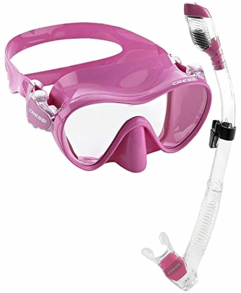 Test masque de plongée Cressi rose sans cadre