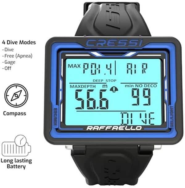 Découvrez notre test complet du Cressi Raffaello, l'ordinateur de plongée innovant avec écran haute résolution. Caractéristiques, avantages et avis d'experts. 