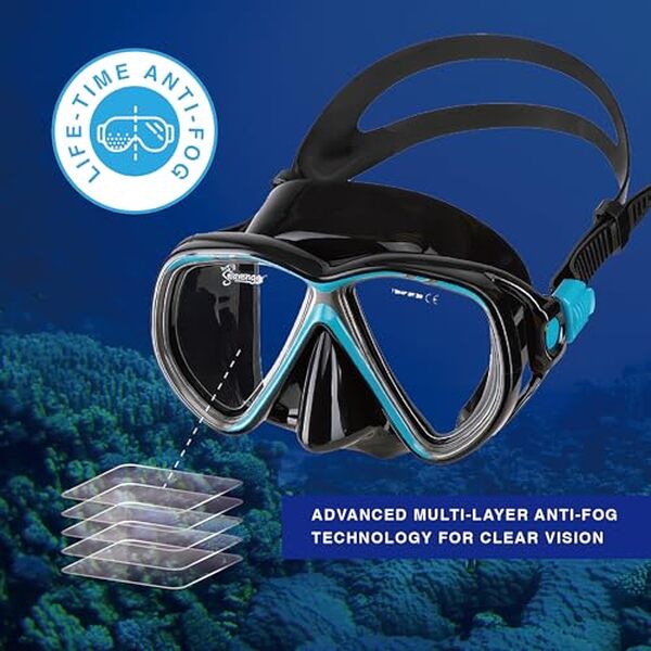 Découvrez notre test détaillé du kit de plongée Seavenger Hanalei anti-buée en bleu gris taille L : masque, tuba et palmes haute performance pour vos plongées.