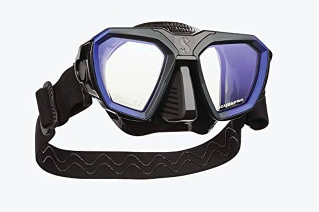 Test du masque de plongée Scubapro D-Mask bleu/noir taille S