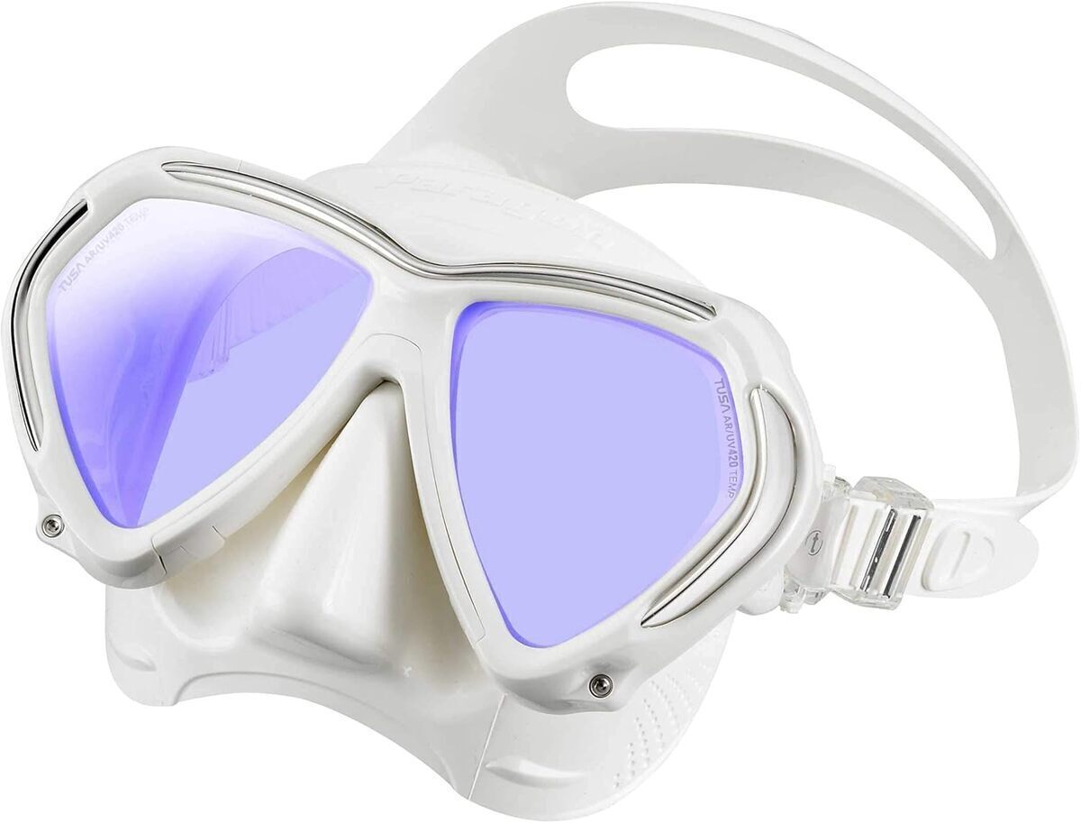 Test : masque de plongée professionnel Tusa Paragon filtre UV blanc