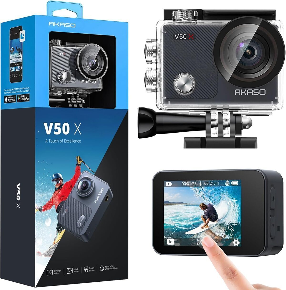 Test caméra sportive 4K étanche AKASO V50X