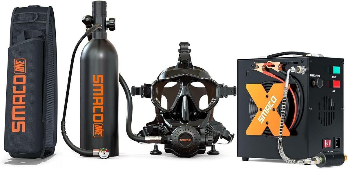 Test de la mini bouteille de plongée SMACO S400 Pro 1L avec masque intégré