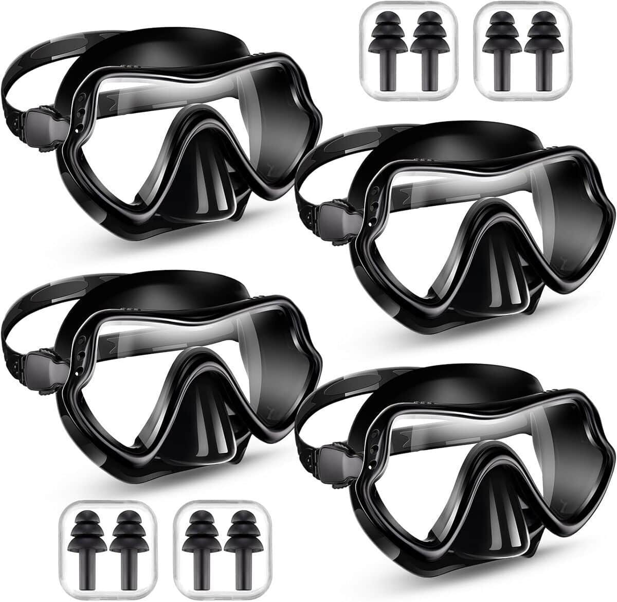 Test : lot de 4 masques de plongée Tellegloww avec tuba et bouchons d'oreilles