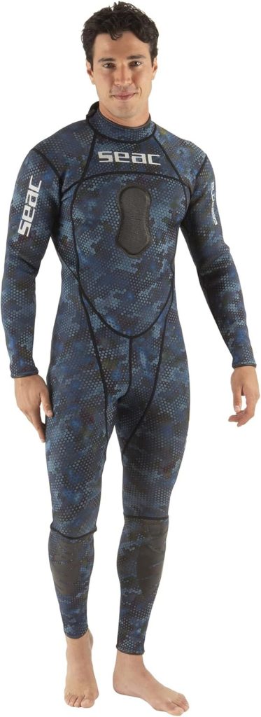 Test SEAC Blue Sea : combinaison 1.5 mm homme bleu camo