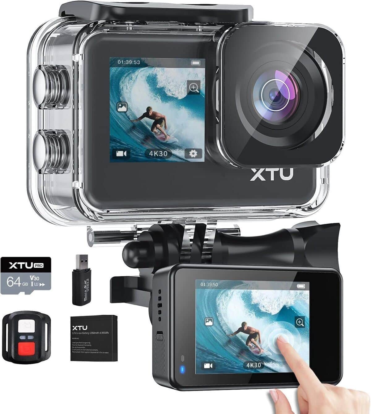 Test de la caméra sportive XTU 4K 30FPS 20MP et accessoires