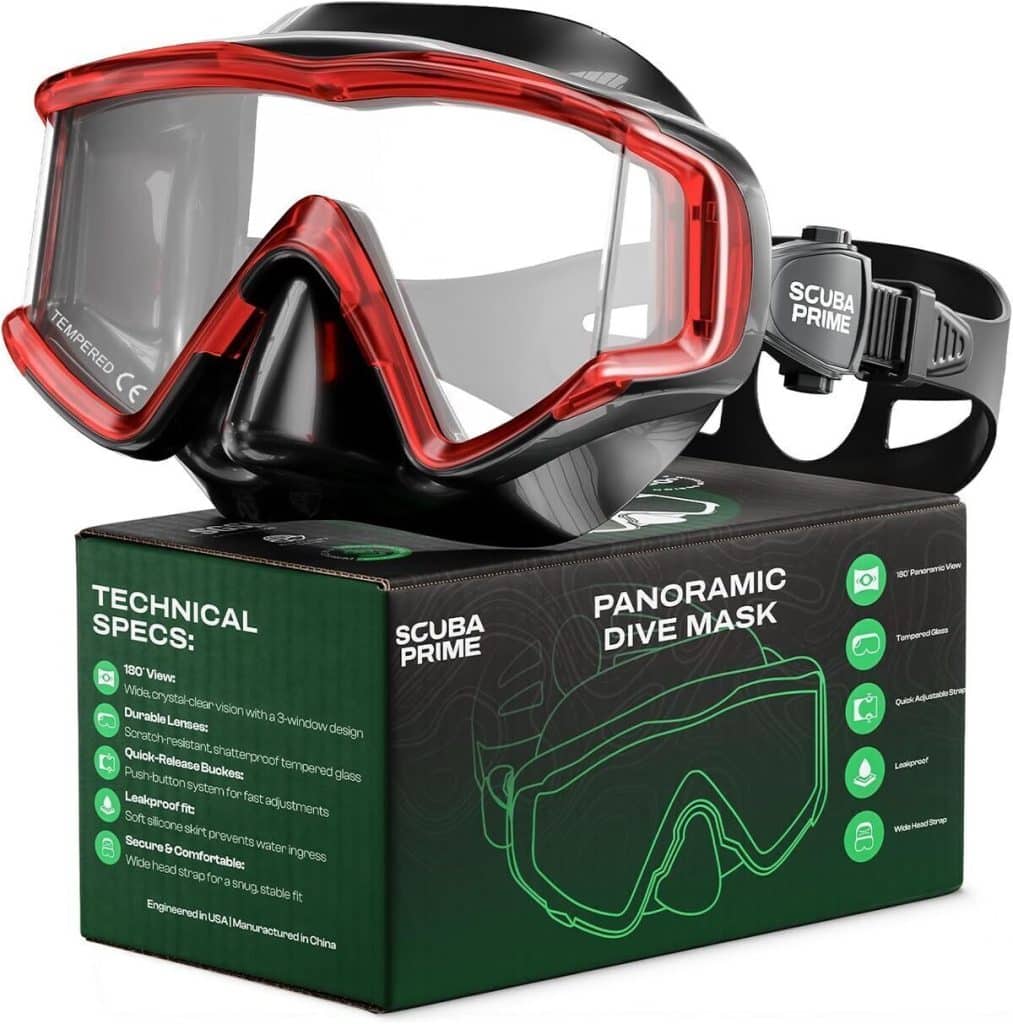 Test du masque de plongée Scuba Prime Pano : vision panoramique anti-buée à 180°