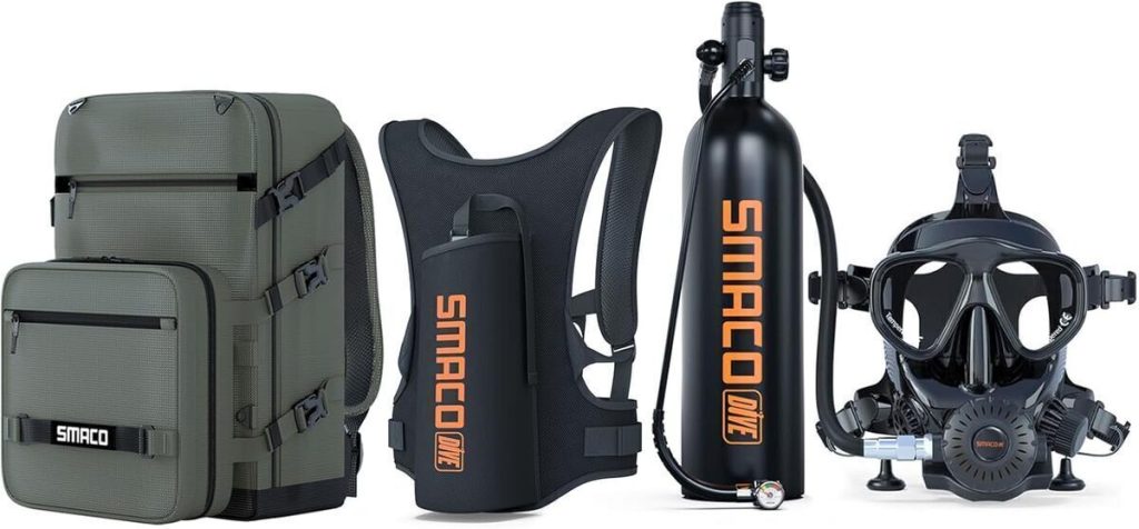 Test : sMACO bouteille de plongée 2L, 30 min de respiration