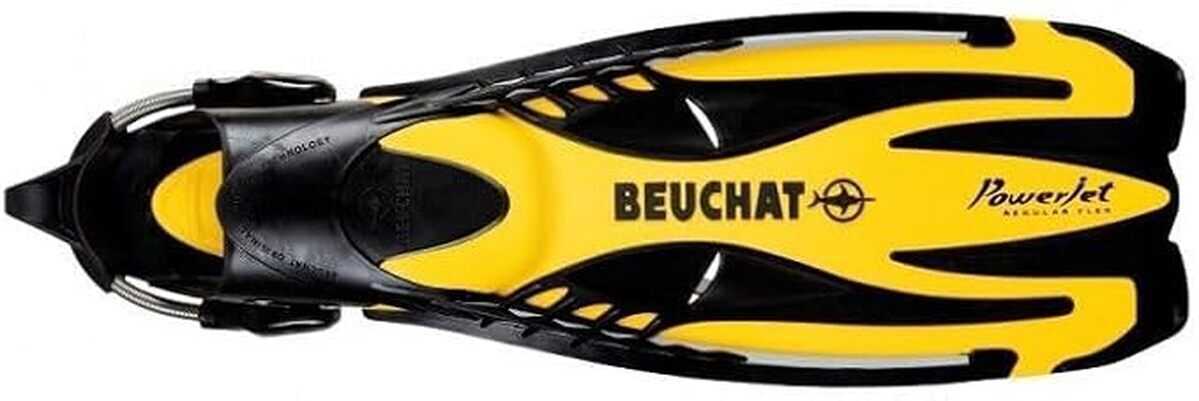Test des palmes de plongée Beuchat Powerjet jaunes réglables